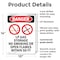 Signmission LP Gas Storage No Smoking Danger Sign, Plastic, 10in W x 14in L, 2PK OS-2PACK-DS-P-1014-V-1444 - alternate 3